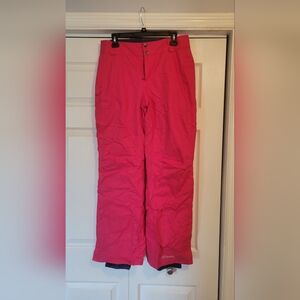 Columbia Women's Bright Pink Snow Pants Ski And Snowboard